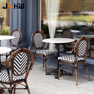 Chaise de <span class=keywords><strong>bistrot</strong></span> empilable en rotin moderne, résistante à l'eau, pour l'extérieur, <span class=keywords><strong>le</strong></span> jardin, <span class=keywords><strong>le</strong></span> patio, <span class=keywords><strong>le</strong></span> café, <span class=keywords><strong>le</strong></span> restaurant, <span class=keywords><strong>le</strong></span> balcon, la cour - Product Image 6