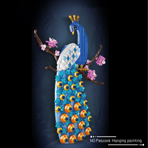 Moule <span class=keywords><strong>King</strong></span> 10149 Puzzle Paon Peinture suspendue MOC Ensemble de blocs éducatifs Assemblage de blocs de construction créatifs Briques Ensemble de jouets pour enfants - Product Image 2