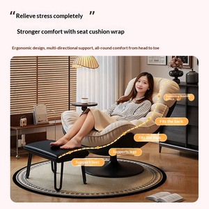 Sillón Reclinable Giratorio Estilo Italiano con Reposapiés, Sofá Cómodo para Sala de Estar, Balcón, Hogar y Ocio - Product Image 3