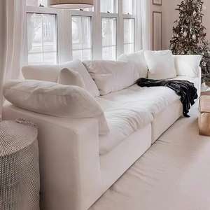 क्लाउड विचित्र दूध तेल पवन rh प्रीमियम कपास हेम्प कपड़े सफेद कमरे के लिए सफेद सोफे संयोजन क्लाउड द्वारा अद्वितीय डिजाइन के लिए - Product Image 4