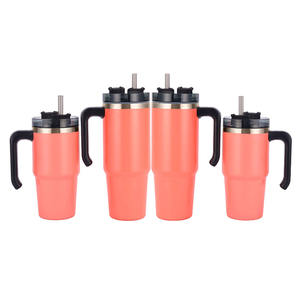 Gobelet isotherme de 20 oz avec poignée, en acier inoxydable, à double paroi, isolé sous vide, tasse à café isolée - Product Image 2