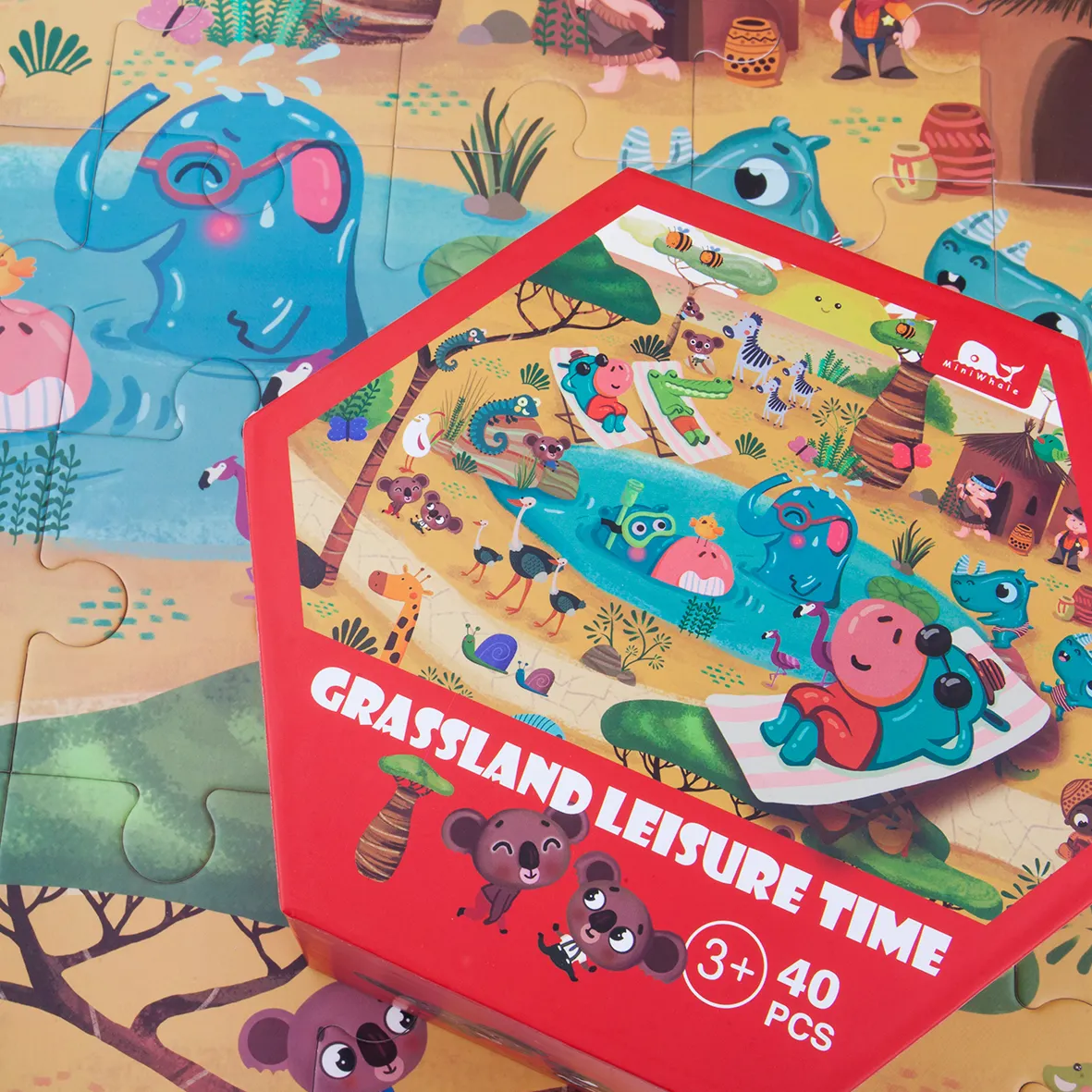 2020 Custom Design Papier Spielzeug Adult Puzzle Spiele Grasland Freizeit 40 pcs Papier Puzzle für Baby