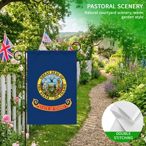 Robuste Maßgefertigte Polyester Gartenflagge 12x18 Doppelseitig Wasserdicht US Idaho Großes Siegel Rustikale Berg-Ranch-Flaggen - Product Image 5