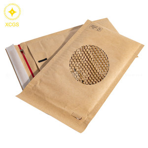 100% phân hủy sinh học tổ ong bưu phẩm <span class=keywords><strong>Kraft</strong></span> phong bì vận chuyển gửi thư bao bì giấy nâu với logo - Product Image 3