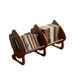 Creative desktop bookshelf, solid wood office desk small bookshelf, multi-tiered shelf, partition, window sill storage shelf - Product Image 5