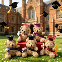 Mini ours en peluche pas cher pour la remise des diplômes, cadeau souvenir, décoration, petit ours en peluche pour les étudiants