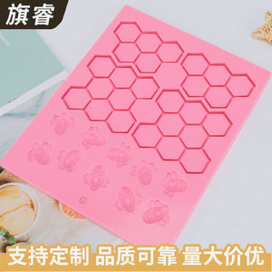 <b>Silicone</b> Chocolate Mold Hexagon Flower Shape <b>Baking</b> Tool For Cake Cookie Fondant Home Kitchen Use Oven Dishwasher Safe - Product Image 2
