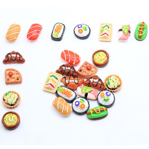Pendientes asimétricos de resina de salmón para mujer y niña, aretes colgantes de comida, bolas de arroz, pan, Sushi, regalo de joyería único - Product Image 6