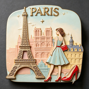 Souvenir Magnetico 3D in Lega di Zinco di Parigi, Direttamente dalla Fabbrica, Regalo Commemorativo di Luoghi Panoramici Francesi - Product Image 4