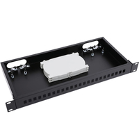 Panel Patch Fiber Optik 24 Port 1U LC Duplex SM Single Mode Fiber ODF 19 Inch Rack Mount Optical Termination Box untuk Jaringan