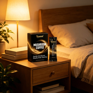 Mélange de café instantané aux champignons et maca Yyanst, 20 sachets individuels, soutien naturel doux pour la vitalité, boisson café aux herbes - Product Image 6