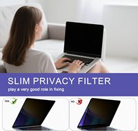 Filtre de confidentialité LX Tech Soft PET Grade AAA, protection 360° anti-espion, épaisseur 0,25 mm, 14,2 pouces, MacBook Pro (2021-2025 M1/M2/M4)