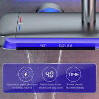 2023 nouveau Design UFO cuivre exposé douche mélangeur LED salle de bain thermostatique affichage numérique vanne de douche
