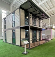 Maison préfabriquée en conteneur extensible de luxe à haute stabilité, 3 à 4 chambres
