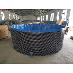 200L ~ 500000L çıkarılabilir su ürünleri ekipmanları pvc branda kapalı balık yetiştiriciliği tankı