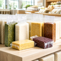 Sacs sous vide pour briques de riz, directement de l'usine, pour présentation en supermarché, longue durée de conservation, vente en gros, fournisseur en vrac