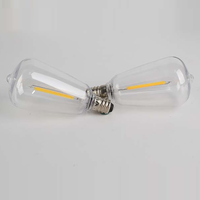 Ampoules LED rétro 3V 12V 24V 110V 220V Edison à filament plastique 1W ST38 E12, petites ampoules LED pour guirlandes lumineuses étanches