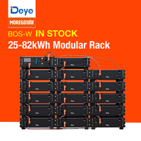 Solution de stockage d'énergie Morego Solar Deye BOS-W 50K-80K, batterie LFP haute tension 25,6 kWh-81,9 kWh pour système hybride C&I 50 kW-80 kW
