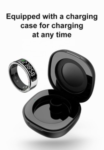 Anneau intelligent 2025 R11C avec écran LED, contrôle gestuel, étanche, moniteur <span class=keywords><strong>de</strong></span> stress et <span class=keywords><strong>de</strong></span> forme physique, acier inoxydable, magnétique et étui <span class=keywords><strong>de</strong></span> chargement - Product Image 5