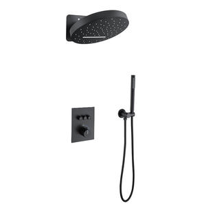 Juego <span class=keywords><strong>de</strong></span> ducha oculta con control <span class=keywords><strong>de</strong></span> temperatura inteligente montado en <span class=keywords><strong>la</strong></span> pared, todo cobre negro, ducha <span class=keywords><strong>de</strong></span> lluvia fría y caliente, grifo oculto <span class=keywords><strong>de</strong></span> <span class=keywords><strong>cascada</strong></span> - Product Image 1