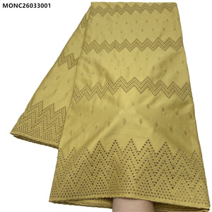 Tissu en dentelle suisse en voile brodé 100 % coton africain <span class=keywords><strong>royal</strong></span> - Product Image 3