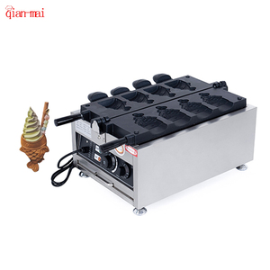 Crème glacée antiadhésive commerciale 4 pièces et <span class=keywords><strong>gaufrier</strong></span> de poisson à bouche ouverte Machine à collation rotative électrique pour usage domestique et hôtelier - Product Image 1