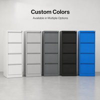 Armoire de classement en acier à 4 tiroirs pour espace de travail moderne, organisateur de documents, meuble de rangement métallique verrouillable, fournisseur