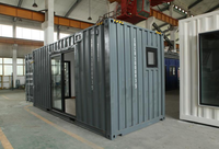 Conteneur à structure en acier, design moderne, acier préfabriqué de luxe