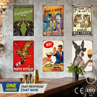 Plaques Métalliques Décoratives 2026 Chat Chien Boissons Imprimées HD Fille Bière Vintage pour Bars Restaurants Clubs Affiche en Fer Blanc