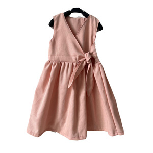 Robe d'été décontractée pour petite <span class=keywords><strong>fille</strong></span>, sans manches, en lin et coton, avec laçage sur le devant, style princesse, cadeau pour <span class=keywords><strong>fille</strong></span> - Product Image 2