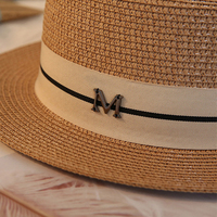 Großhandel Französisch Romantische Frauen Flat Top Sun England Sonnenschutz Seaside Holiday Sun Shading Strohhut