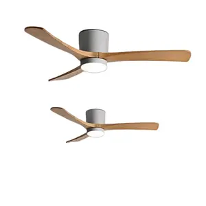 Nordic style SX7799 minimalist restaurant solid wood ceiling fan lights