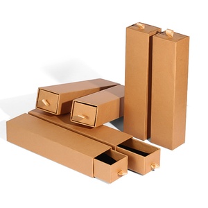 <b>Cardboard</b> Paper Jewelry <b>Box</b> <b>Long</b> Rectangle Paperboard Drawer Style Jewelry Gift <b>Box</b> Jewelry <b>Box</b> with Custom logo - Product Image 3