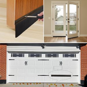 Joint d'étanchéité en aluminium pour bas de porte, brosse de porte de garage robuste, bande d'étanchéité pour bloquer la poussière, les cheveux et les insectes - Product Image 6