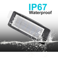 2 pièces, lampes LED Canbus pour éclairage de plaque d'immatriculation, pour Renault Espace Captur Langua ZOE Fluence Scenic Modus Dacia Duster Logan
