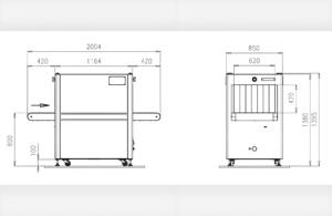 Smiths Detection HI-SCAN 6040C X-Ray System Parcel Baggage Scanner Máquina de verificação de segurança para hotéis e escolas