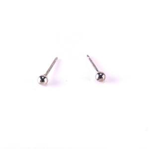Joyería de mujer de acero inoxidable redondo claro Cubic Zirconia Stud pendiente Stud pendientes - Product Image 4