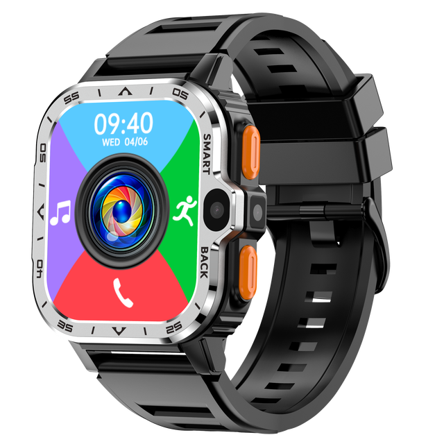 PGD 4G Android Smart Phone Watch Heart Rate Monitoring RAM 4GB ROM 64GB SIM Card Dual Camera WiFi GPS Waterproof Smartwatch