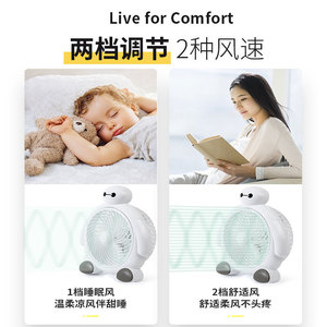 Mini Cartoon Electric Fan 5 7 Inch USB Brushless Motor <b>Table</b> Desk Bedside Fan For Student Dorm <b>Office</b> Use - Product Image 3