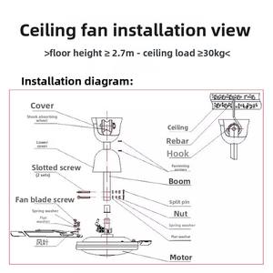 Ventilateur de plafond ventilateur suspendu contrôle mural 56 pouces industriel Commercial haute puissance éolienne maison salon plafond plafond <span class=keywords><strong>Restaurant</strong></span> - Product Image 4