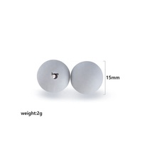 Perles rondes en silicone de 15 mm, très vendues sur Am Azon, perles focales en vrac pour la fabrication de bracelets, de chaînes de sucettes, jouets à mâcher pour bébés