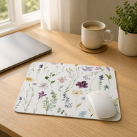 Tapis de souris de jeu Tigerwings Anime EVA avec motif floral - 24x20x0,3 cm
