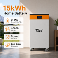 Batterie au lithium-ion Lifepo4 TEZE Home ESS 16kWh 15kWh 10kWh 5kWh, système d'alimentation solaire mural 24V 48V 100Ah 200Ah 300Ah 314Ah