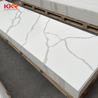 Pierre artificielle de qualité de vente chaude 6-30mm d'épaisseur feuille de marbre de Surface solide acrylique pour comptoir de cuisine