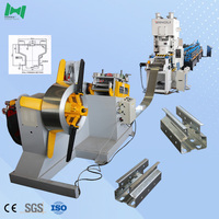 Máquina Automática de Conformación de Perfiles para Estanterías de Paletización, Estructura Resistente, con PLC y Caja de Cambios para Producción Rápida