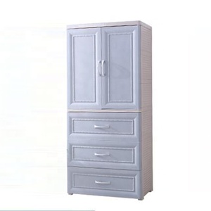 Armadio Organizzatore Salvaspazio per Soggiorno con Doppia Porta a 2 Livelli in Plastica da 60cm - Product Image 6