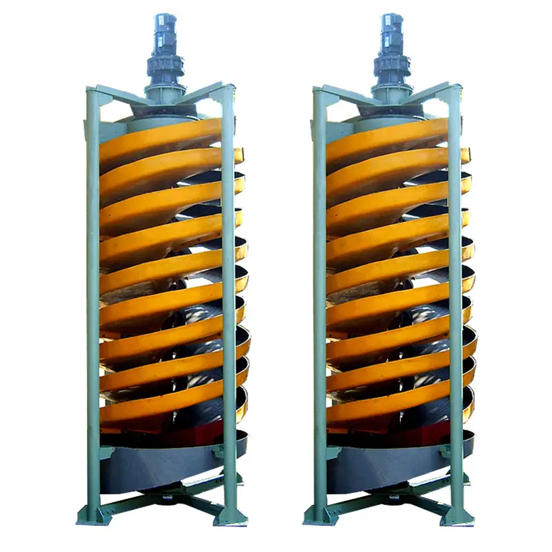 Planta de procesamiento de mineral de cromo original 100TPH Espiral Chute Separator Concentrator Gold Panning Machine