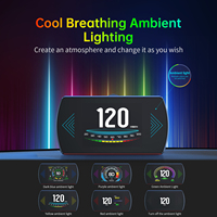 P12 OBD2 pengukur kecepatan mobil Digital, pengukur kecepatan mobil pada papan komputer, kepala hadap atas, Speedometer, Tachometer Digital pintar, dll, suhu minyak air