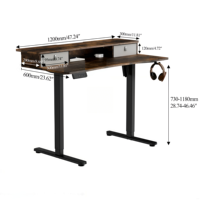 PRORIALS Nouveau bureau d'ordinateur électrique réglable en hauteur, durable, moderne, pour usage commercial, bureau, étude, ergonomique, en métal, bureau debout