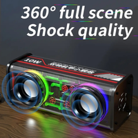 Haut-parleurs doubles 1800mAh Transparent Mecha Speakers Wireless RGB Light Effect Loudspeaker Bass Subwoofer Mini Speaker